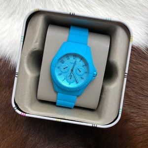 Baby Blue Rubber Fossil Watch